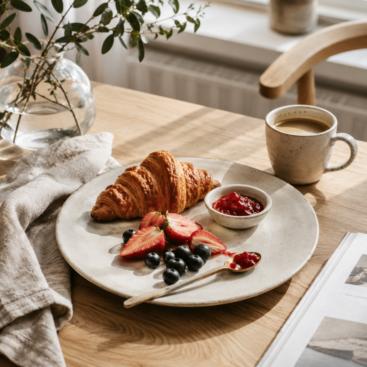 Speckled Matte Beige‑Grey Stoneware Dinner Plate