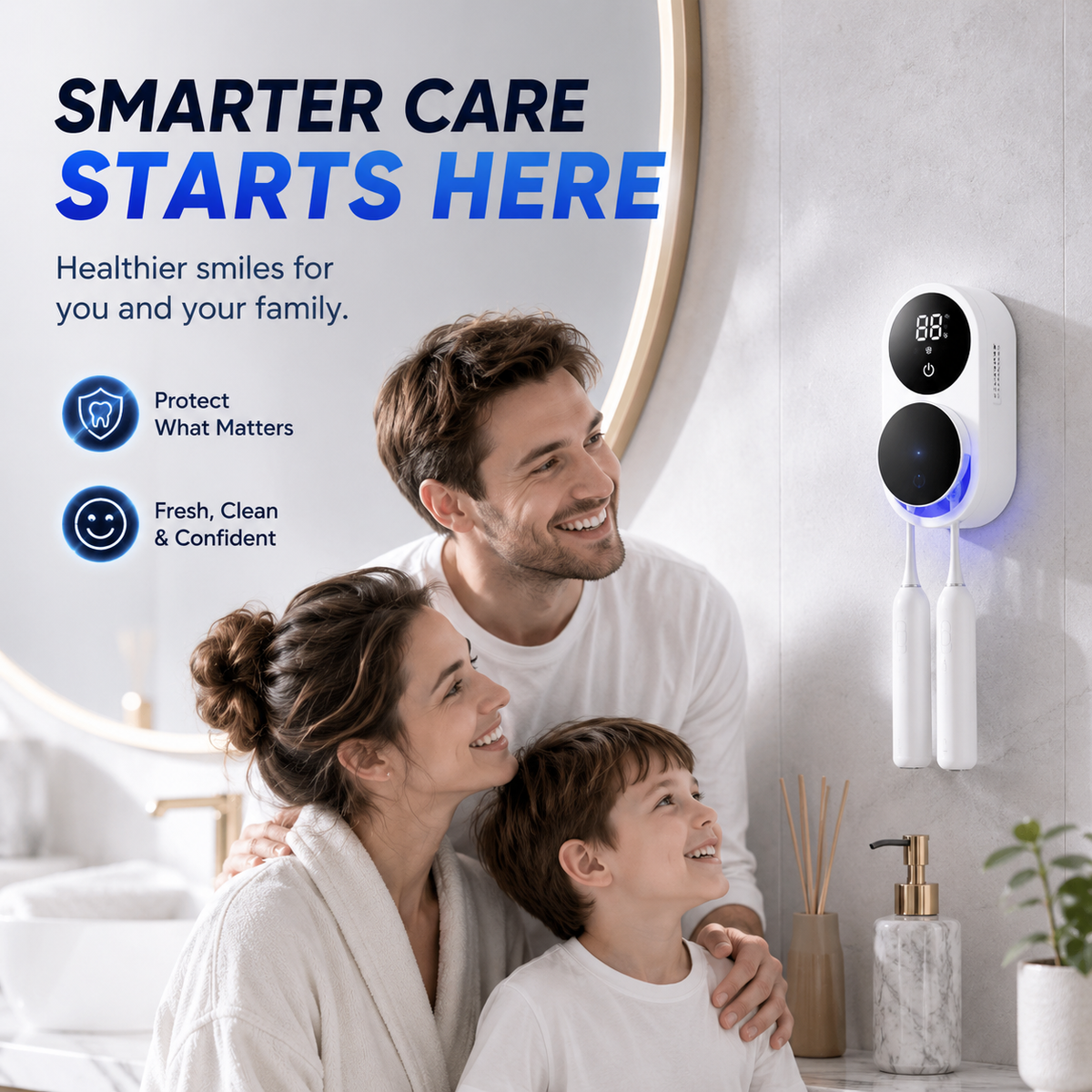BILLHOL® Smart UV Toothbrush Sanitizer & Dryer