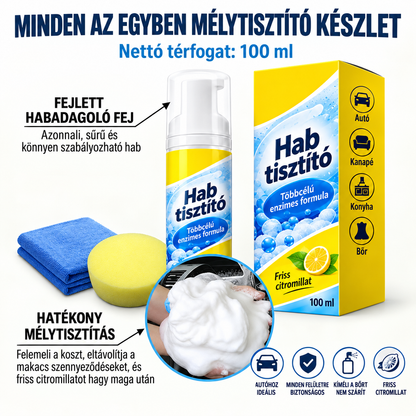 【Csak ma 80% KEDVEZMÉNY】Creawel®🔥4 az 1-ben univerzális enzimes habtisztító｜Konyhához, autóbelsőhöz, kanapéhoz és cipőhöz – egy flakon mindenre