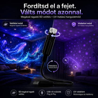 Billhol® ⚡HD Intelligens Dinamikus 5D Holografikus Éjszakai Fényprojektor
